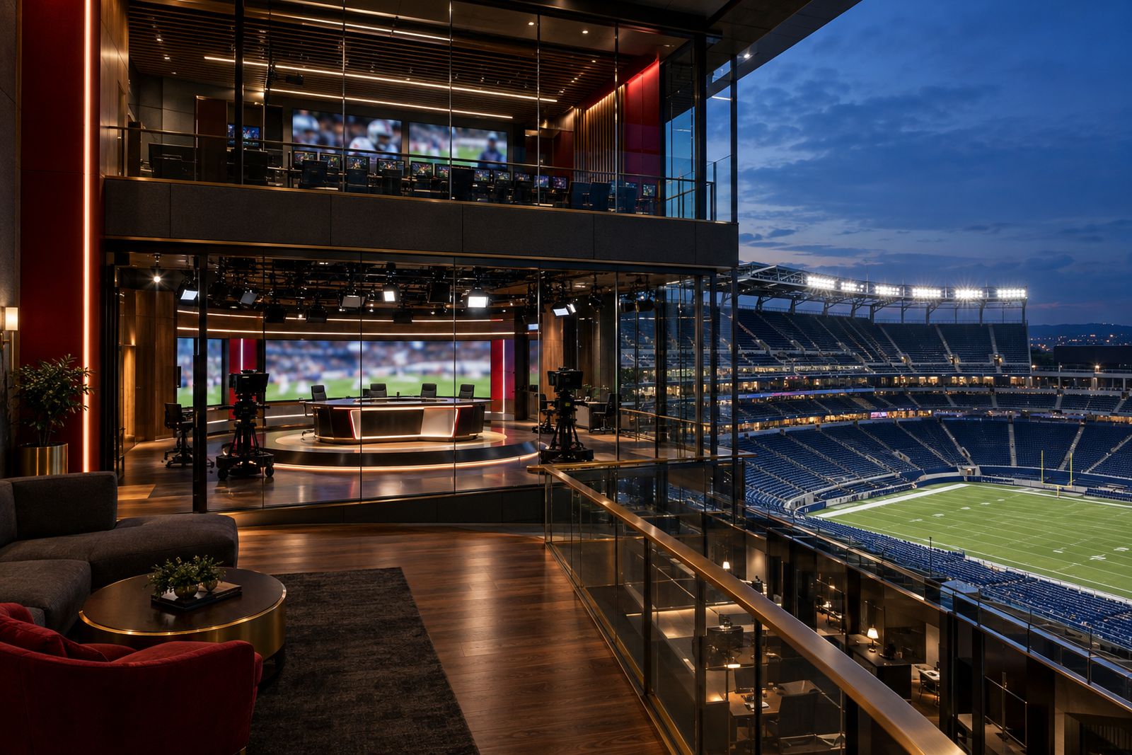 Concept rendering of a sports team media headquarters