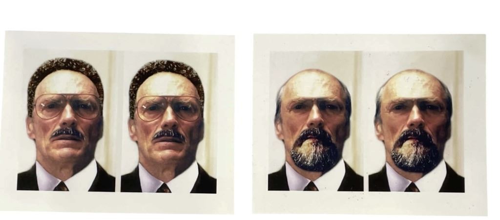 Absolute Power (1997) Clint Eastwood Luther Whitney prop passport photos, Hanlin lot 6