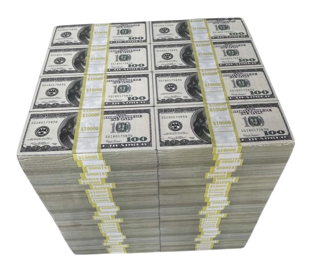 Sabotage (2014) faux cartel cash bundle prop, Hanlin lot 309